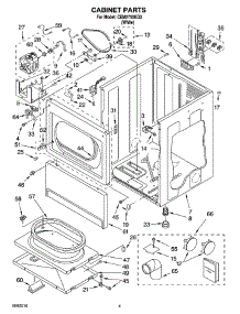 02 - Cabinet Parts parts for Whirlpool Dryer CEM2750KQ3 from AppliancePartsPros.com