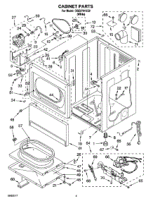 02 - Cabinet Parts parts for Whirlpool Dryer CGE2761KQ2 from AppliancePartsPros.com