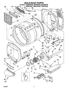03 - Bulkhead Parts parts for Whirlpool Dryer GEQ9800PB0 from AppliancePartsPros.com