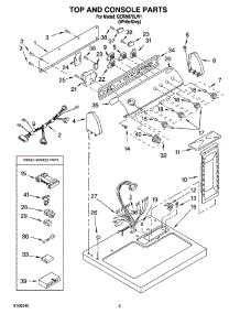 02 - Top And Console Parts parts for Whirlpool Dryer GEW9878LW1 from AppliancePartsPros.com