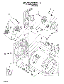 03 - Bulkhead Parts parts for Whirlpool Dryer GEW9878LW1 from AppliancePartsPros.com