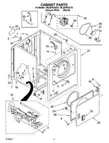 02 - Cabinet Parts parts for Whirlpool Dryer 7MLGR4634JQ4 from AppliancePartsPros.com