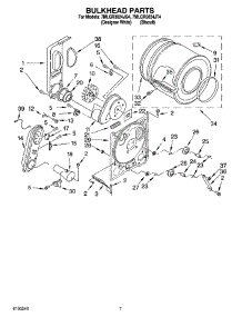 04 - Bulkhead Parts parts for Whirlpool Dryer 7MLGR3624JQ4 from AppliancePartsPros.com