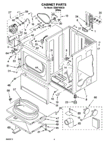02 - Cabinet Parts parts for Whirlpool Dryer CEM2760KQ3 from AppliancePartsPros.com
