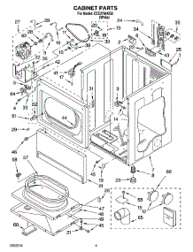02 - Cabinet Parts parts for Whirlpool Dryer CEE2790KQ2 from AppliancePartsPros.com
