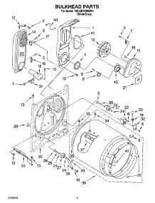 03 - Bulkhead Parts parts for Whirlpool Dryer 7MLGR7620MW1 from AppliancePartsPros.com