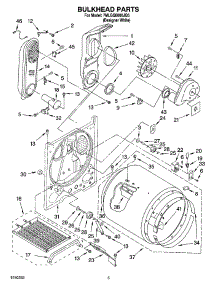 03 - Bulkhead Parts parts for Whirlpool Dryer 7MLGQ8000JQ5 from AppliancePartsPros.com
