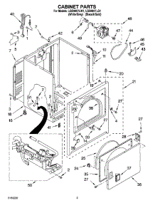 02 - Cabinet Parts parts for Whirlpool Dryer LGQ9857LG1 from AppliancePartsPros.com