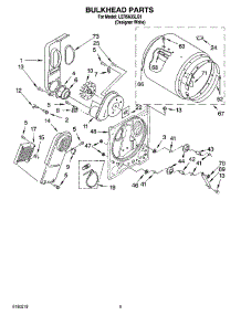 03 - Bulkhead Parts parts for Whirlpool Dryer LER5635LQ1 from AppliancePartsPros.com