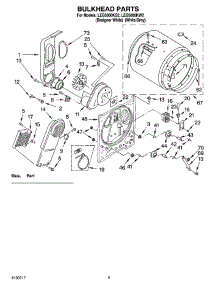 03 - Bulkhead Parts parts for Whirlpool Dryer LEQ5000KQ2 from AppliancePartsPros.com