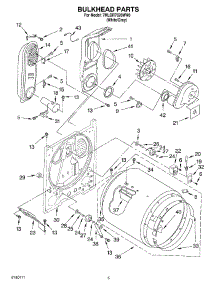 03 - Bulkhead Parts parts for Whirlpool Dryer 7MLGR7620MW0 from AppliancePartsPros.com
