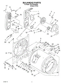 03 - Bulkhead Parts parts for Whirlpool Dryer 7MLGR5620MQ0 from AppliancePartsPros.com