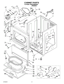 02 - Cabinet Parts parts for Whirlpool Dryer 7MGGQ9800ML0 from AppliancePartsPros.com