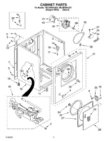 02 - Cabinet Parts parts for Whirlpool Dryer 7MLGR3624JQ3 from AppliancePartsPros.com
