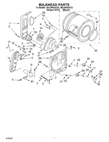 04 - Bulkhead Parts parts for Whirlpool Dryer 7MLGR4634JQ3 from AppliancePartsPros.com