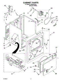 02 - Cabinet Parts parts for Whirlpool Dryer LGR5635LQ0 from AppliancePartsPros.com