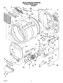 03 - Bulkhead Parts parts for Whirlpool Dryer 7MGGQ9800ML0 from AppliancePartsPros.com