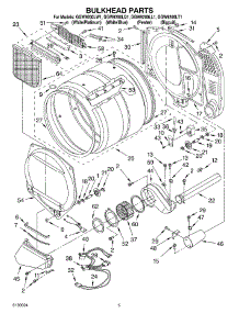 03 - Bulkhead Parts parts for Whirlpool Dryer GGW9200LT1 from AppliancePartsPros.com