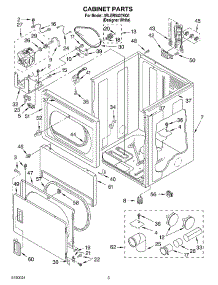 02 - Cabinet Parts parts for Whirlpool Dryer 3RLER5437KQ1 from AppliancePartsPros.com