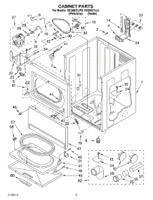 02 - Cabinet Parts parts for Whirlpool Dryer GEQ8831LL0 from AppliancePartsPros.com