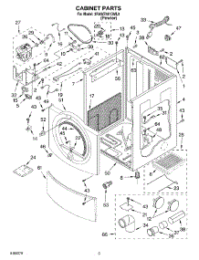 02 - Cabinet Parts parts for Whirlpool Dryer 3RAWZ481GML0 from AppliancePartsPros.com