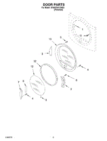05 - Door Parts parts for Whirlpool Dryer 3RAWZ481GML0 from AppliancePartsPros.com