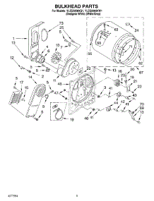 03 - Bulkhead Parts parts for Whirlpool Dryer YLEQ5000KQ1 from AppliancePartsPros.com