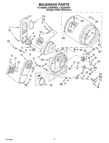 03 - Bulkhead Parts parts for Whirlpool Dryer LEQ5000KW1 from AppliancePartsPros.com