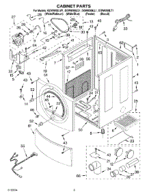 02 - Cabinet Parts parts for Whirlpool Dryer GGW9200LL1 from AppliancePartsPros.com
