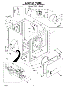02 - Cabinet Parts parts for Whirlpool Dryer 7MLGR4634JT3 from AppliancePartsPros.com