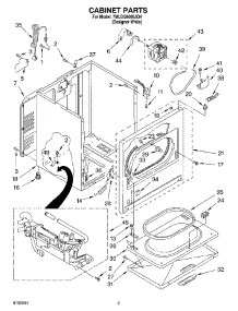 02 - Cabinet Parts parts for Whirlpool Dryer 7MLGQ8000JQ4 from AppliancePartsPros.com