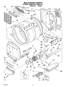03 - Bulkhead Parts parts for Whirlpool Dryer GEQ8831LW0 from AppliancePartsPros.com