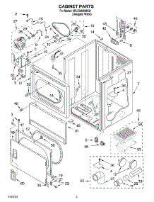 02 - Cabinet Parts parts for Whirlpool Dryer 3RLEQ8000KQ1 from AppliancePartsPros.com