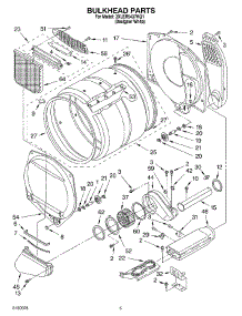03 - Bulkhead Parts parts for Whirlpool Dryer 3XLER5437KQ1 from AppliancePartsPros.com
