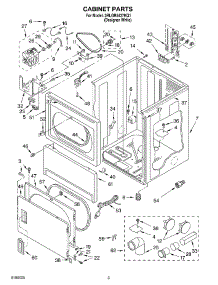 02 - Cabinet Parts parts for Whirlpool Dryer 3RLGR5437KQ1 from AppliancePartsPros.com