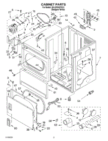 02 - Cabinet Parts parts for Whirlpool Dryer 3XLGR5437KQ1 from AppliancePartsPros.com