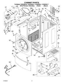 02 - Cabinet Parts parts for Whirlpool Dryer GEW9200LW1 from AppliancePartsPros.com