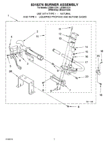 04 - 8318276 Burner Assembly parts for Whirlpool Dryer LGQ8611LG1 from AppliancePartsPros.com