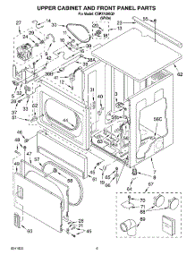03 - Upper Cabinet And Front Panel Parts parts for Whirlpool Dryer CSP2740KQ2 from AppliancePartsPros.com