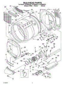 03 - Bulkhead Parts parts for Whirlpool Dryer GEW9868KL2 from AppliancePartsPros.com