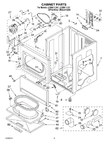 02 - Cabinet Parts parts for Whirlpool Dryer LEQ8611LG1 from AppliancePartsPros.com
