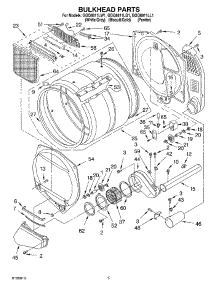 03 - Bulkhead Parts parts for Whirlpool Dryer GGQ8811LW1 from AppliancePartsPros.com