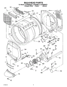 03 - Bulkhead Parts parts for Whirlpool Dryer GGW9868KT2 from AppliancePartsPros.com