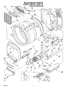 03 - Bulkhead Parts parts for Whirlpool Dryer LEQ8611LW1 from AppliancePartsPros.com