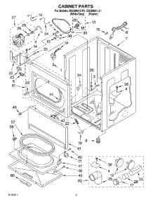 02 - Cabinet Parts parts for Whirlpool Dryer GGQ8821LL1 from AppliancePartsPros.com
