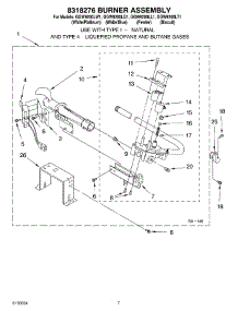 04 - 8318276 Burner Assembly parts for Whirlpool Dryer GGW9200LQ1 from AppliancePartsPros.com