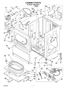 02 - Cabinet Parts parts for Whirlpool Dryer CGP2761KQ1 from AppliancePartsPros.com