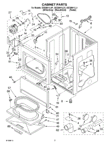 02 - Cabinet Parts parts for Whirlpool Dryer GGQ8811LG1 from AppliancePartsPros.com