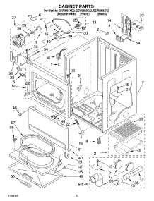 02 - Cabinet Parts parts for Whirlpool Dryer GEW9868KQ2 from AppliancePartsPros.com
