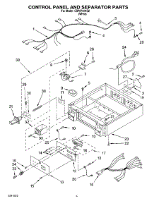 03 - Control Panel And Separator Parts parts for Whirlpool Dryer CSP2741KQ2 from AppliancePartsPros.com